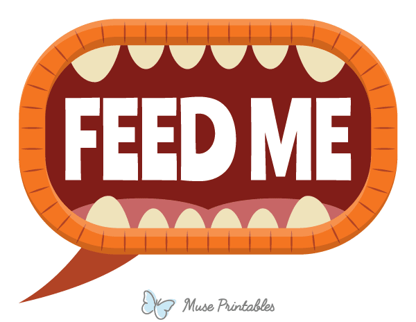 Feed Me Speech Bubble Photo Booth Prop