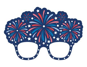 Fireworks Glasses Photo Booth Prop