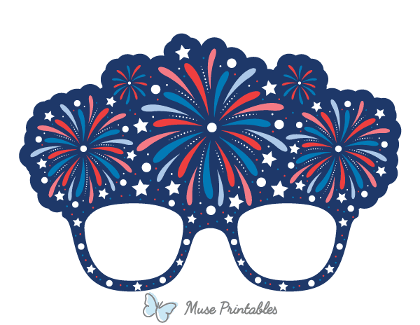 Fireworks Glasses Photo Booth Prop