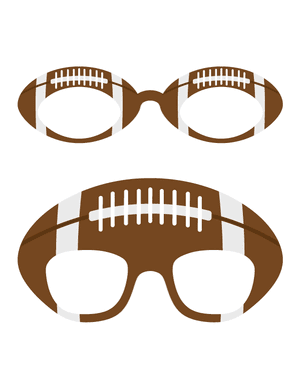 Football Glasses Photo Booth Prop