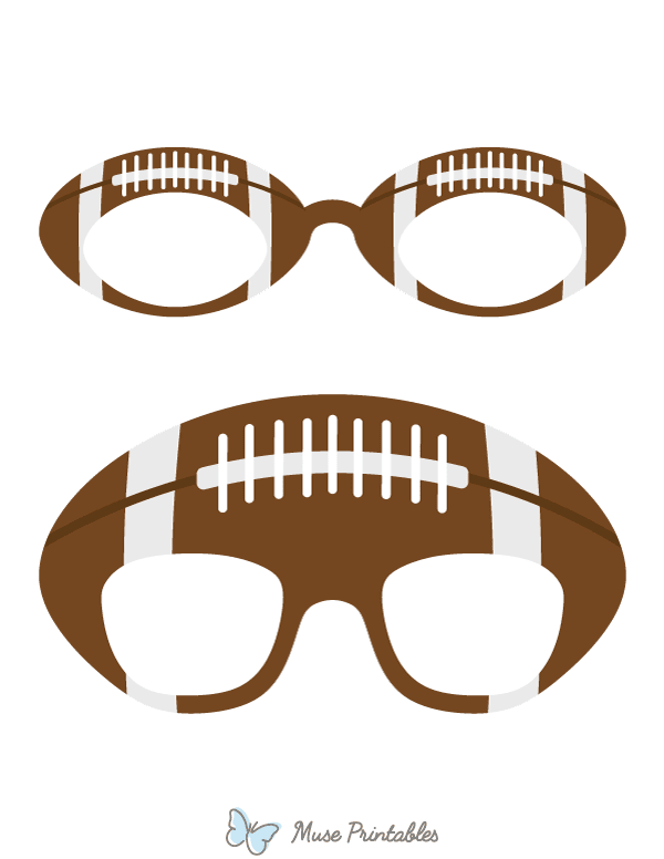 Football Glasses Photo Booth Prop