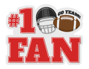 Football Number One Fan Photo Booth Prop