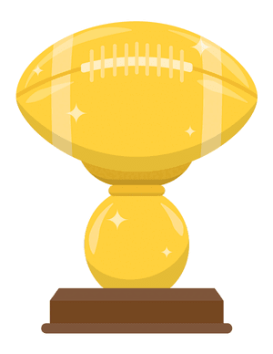 Football Trophy Photo Booth Prop