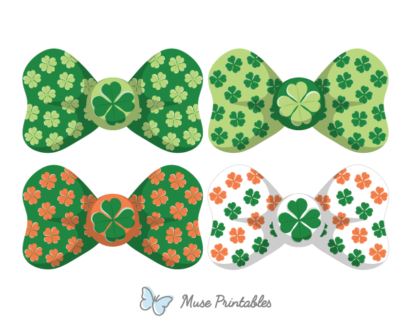 Four Leaf Clover Bow Tie Photo Booth Prop