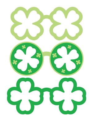 Four Leaf Clover Glasses Photo Booth Prop