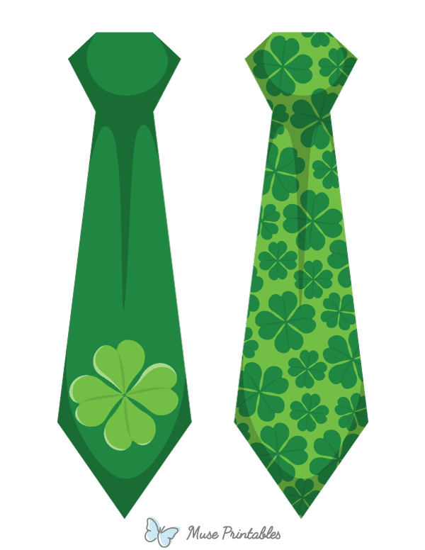 Four Leaf Clover Tie Photo Booth Prop