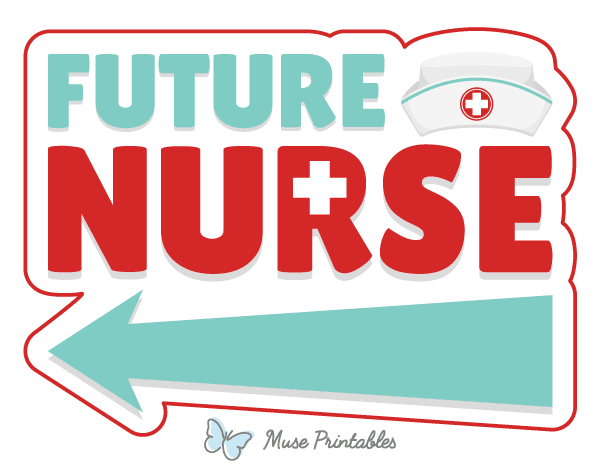 Future Nurse Left Arrow Photo Booth Prop