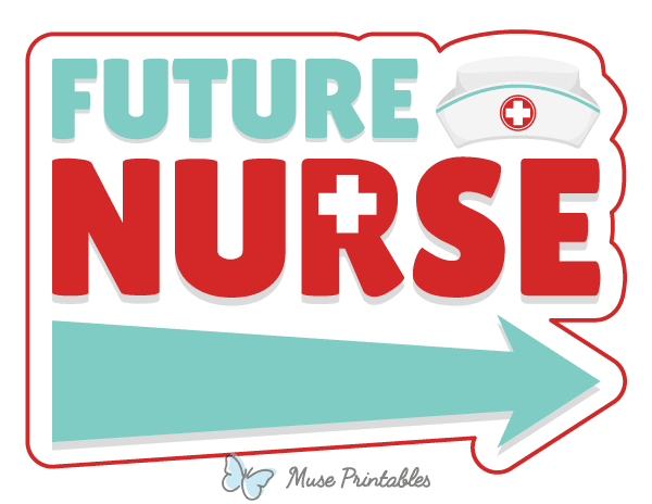 Future Nurse Right Arrow Photo Booth Prop