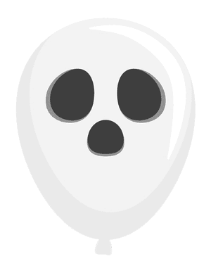 Ghost Balloon Photo Booth Prop