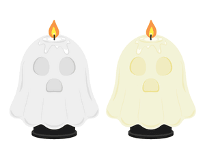 Ghost Candle Photo Booth Prop