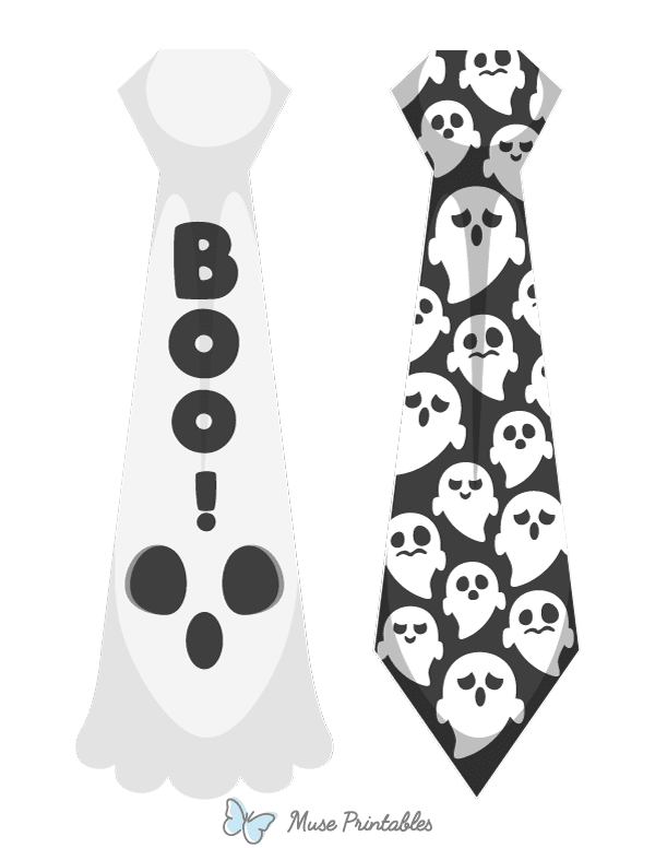 Ghost Tie Photo Booth Prop