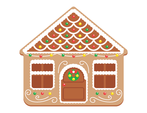 Gingerbread House Photo Booth Prop