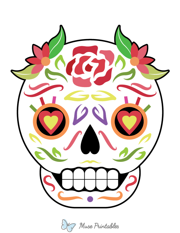 Girly Sugar Skull Photo Booth Prop
