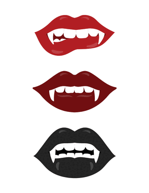 Girly Vampire Mouth Photo Booth Prop