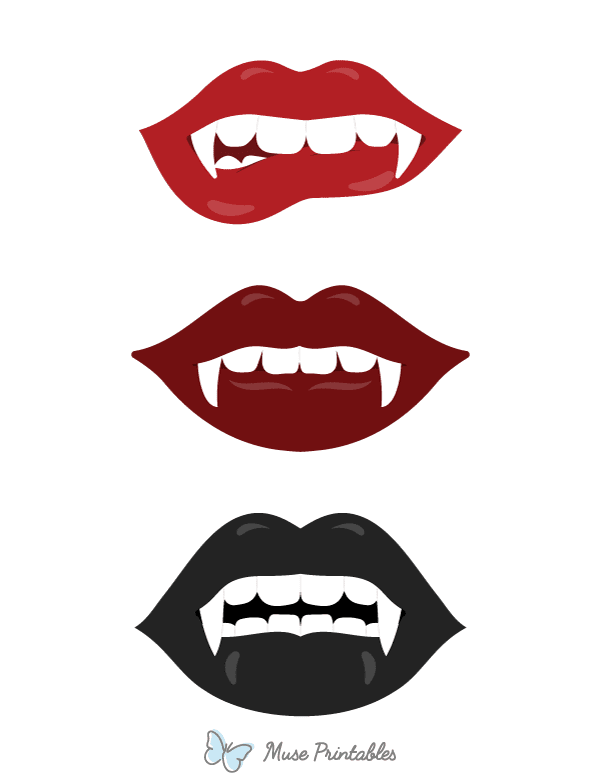Girly Vampire Mouth Photo Booth Prop