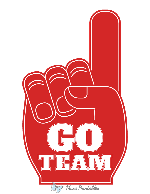 Go Team Hand Photo Booth Prop