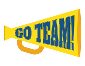 Go Team Megaphone Photo Booth Prop