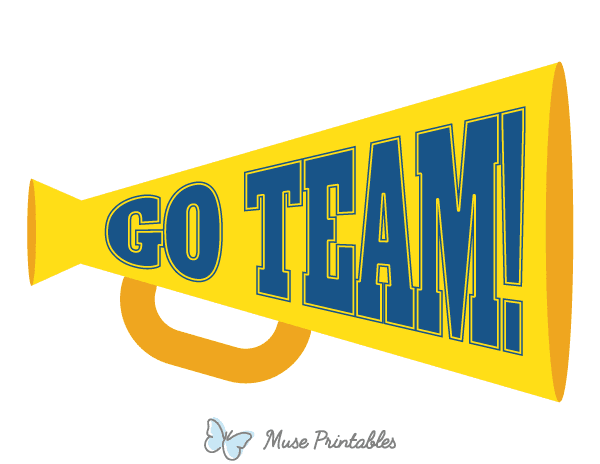 Go Team Megaphone Photo Booth Prop