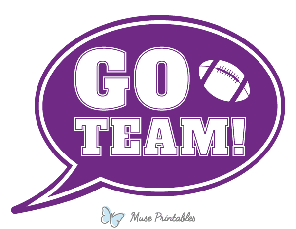 Go Team Speech Bubble Photo Booth Prop