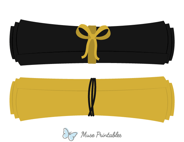 Gold and Black Diploma Photo Booth Prop