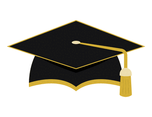 Gold and Black Graduation Cap Photo Booth Prop