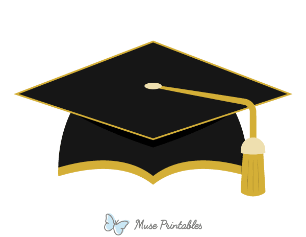 Gold and Black Graduation Cap Photo Booth Prop