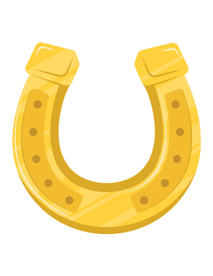 Golden Horseshoe Photo Booth Prop