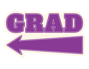 Grad Left Arrow Photo Booth Prop