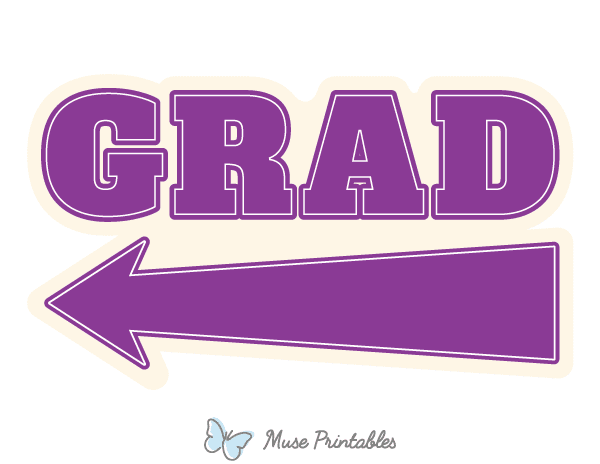 Grad Left Arrow Photo Booth Prop