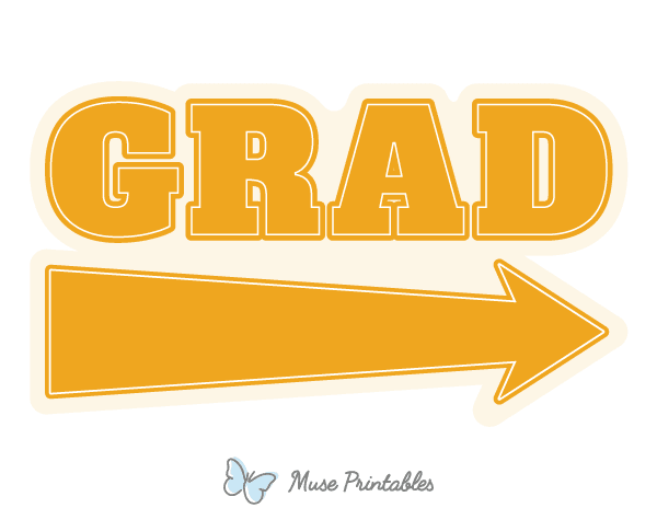 Grad Right Arrow Photo Booth Prop