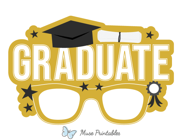Graduate Glasses Photo Booth Prop