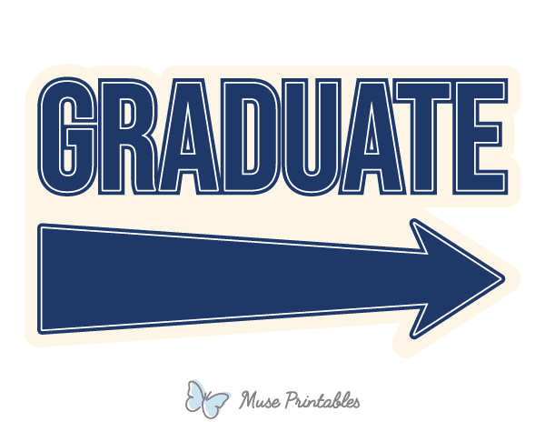 Graduate Right Arrow Photo Booth Prop