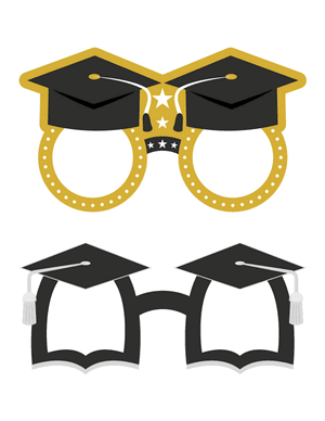 Graduation Cap Glasses Photo Booth Prop