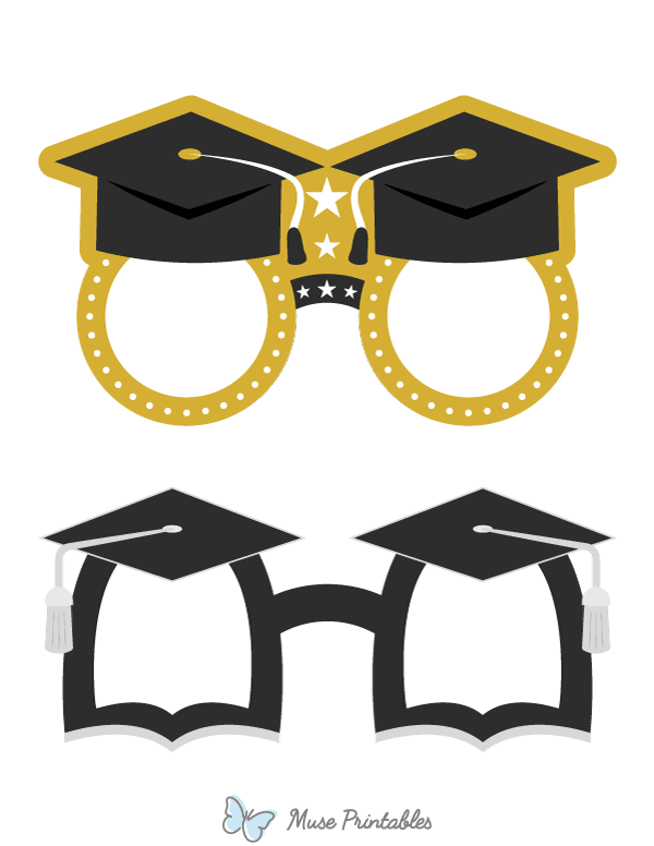 Graduation Cap Glasses Photo Booth Prop