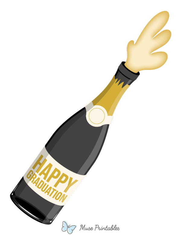 Graduation Champagne Bottle Photo Booth Prop