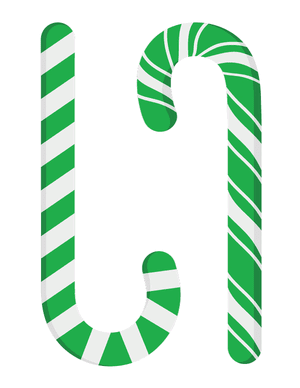 Green Candy Cane Photo Booth Prop