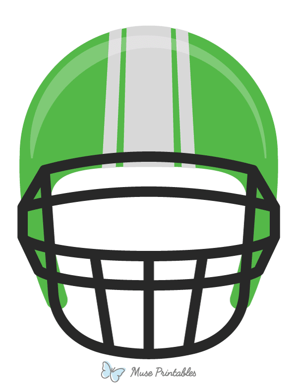 Green Football Helmet Photo Booth Prop