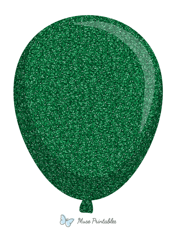 Green Glitter Balloon Photo Booth Prop