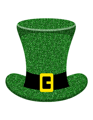 Green Glitter Leprechaun Hat Photo Booth Prop