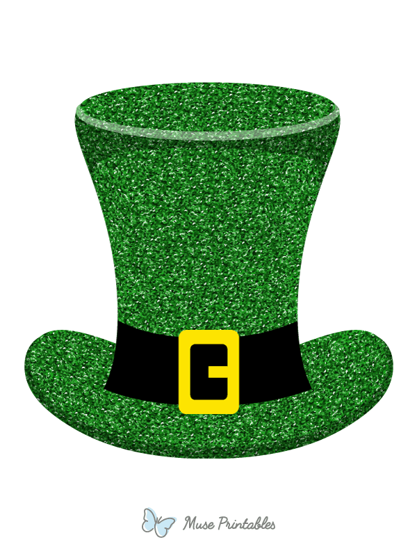 Green Glitter Leprechaun Hat Photo Booth Prop