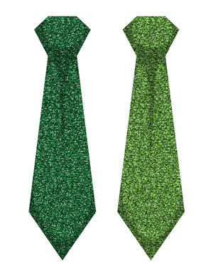 Green Glitter Tie Photo Booth Prop