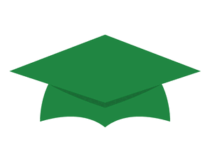 Green Graduation Cap Photo Booth Prop