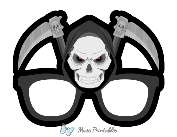 Grim Reaper Glasses Photo Booth Prop