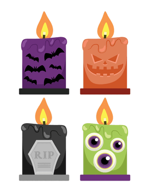 Halloween Candle Photo Booth Prop