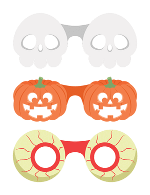 Halloween Glasses Photo Booth Prop