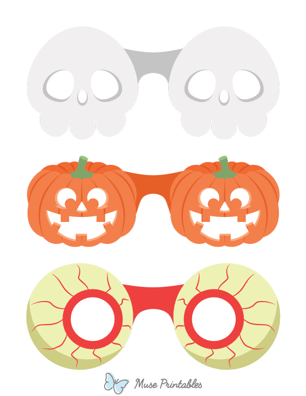 Halloween Glasses Photo Booth Prop