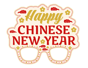 Happy Chinese New Year Glasses Photo Booth Prop