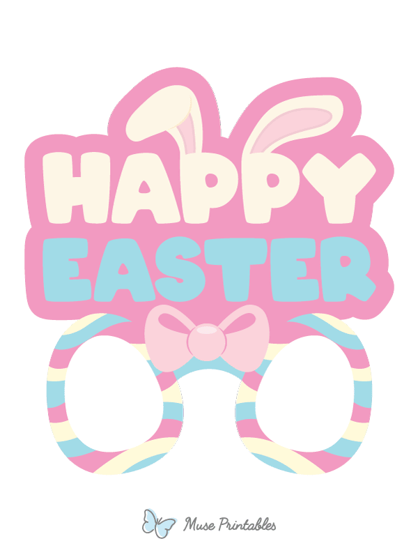 Happy Easter Glasses Photo Booth Prop