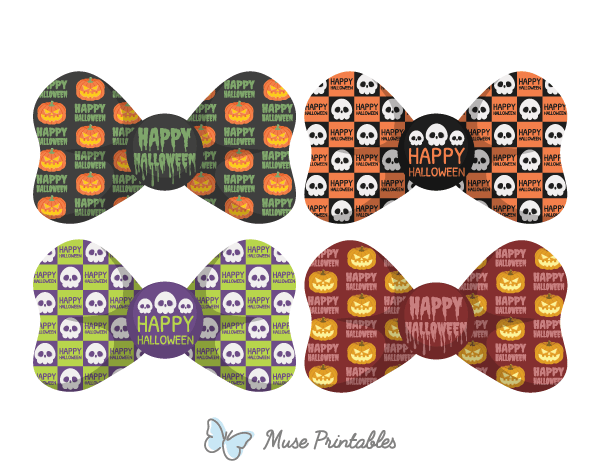 Happy Halloween Bow Tie Photo Booth Prop