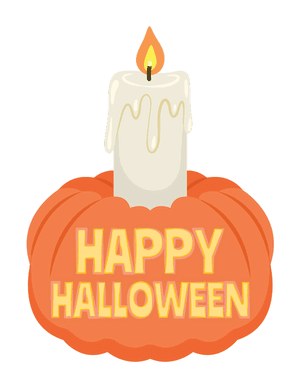 Happy Halloween Candle Photo Booth Prop